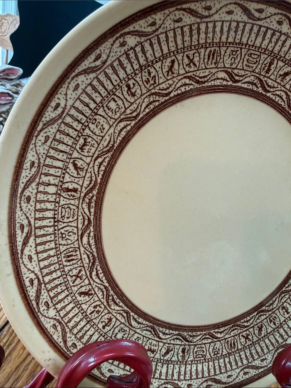 Vintage Taylor, Smith and Taylor  10” plate. Shades of Grandeur in Pharaohs Gold